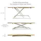 Notebook Schreibtisch pneumatischer Aufsatz Hubtisch Office Desk Bürotisch Arbeitstisch