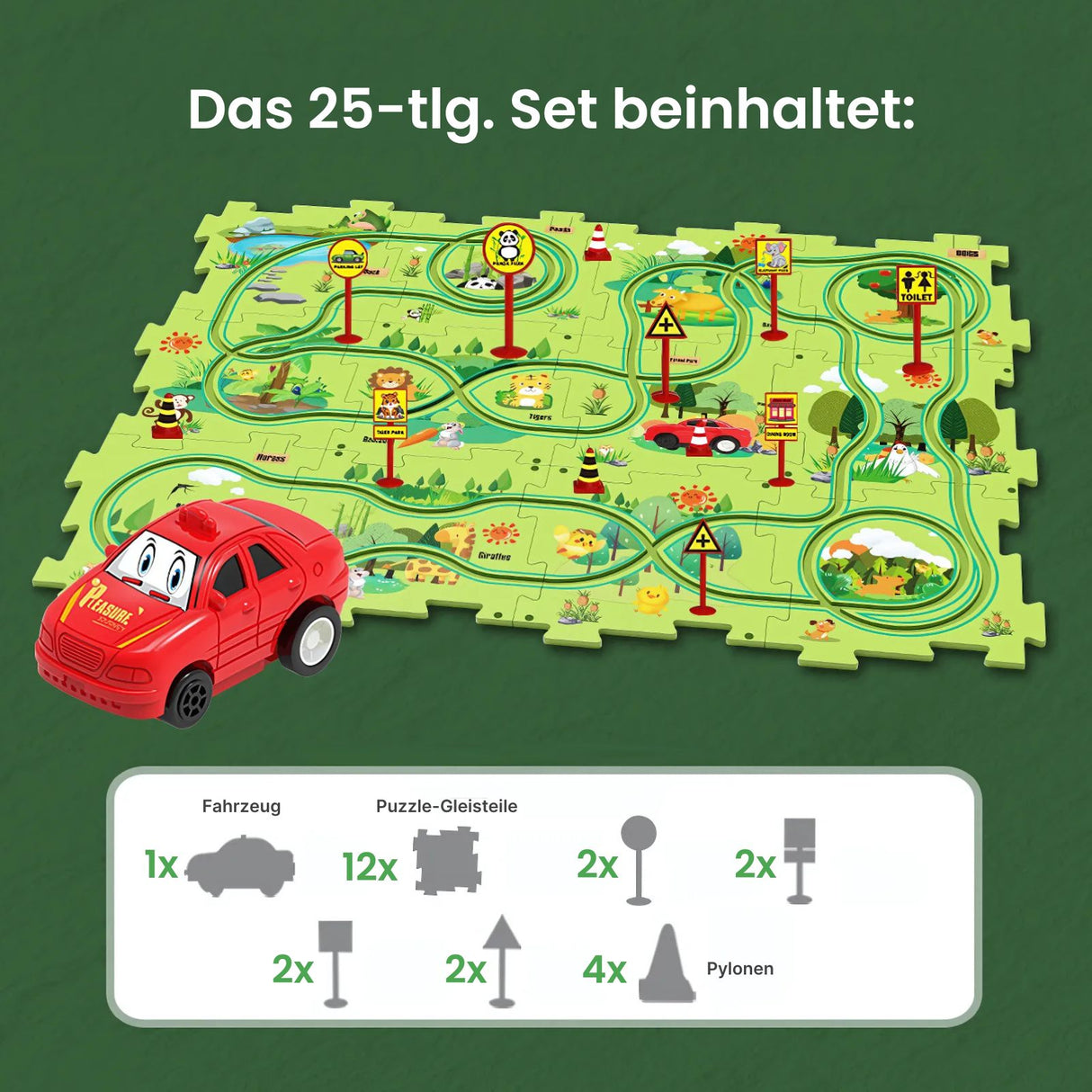 Elektrisches Schienenbahn-Puzzle für Kinder Lernspielzeug Kinderspielzeug