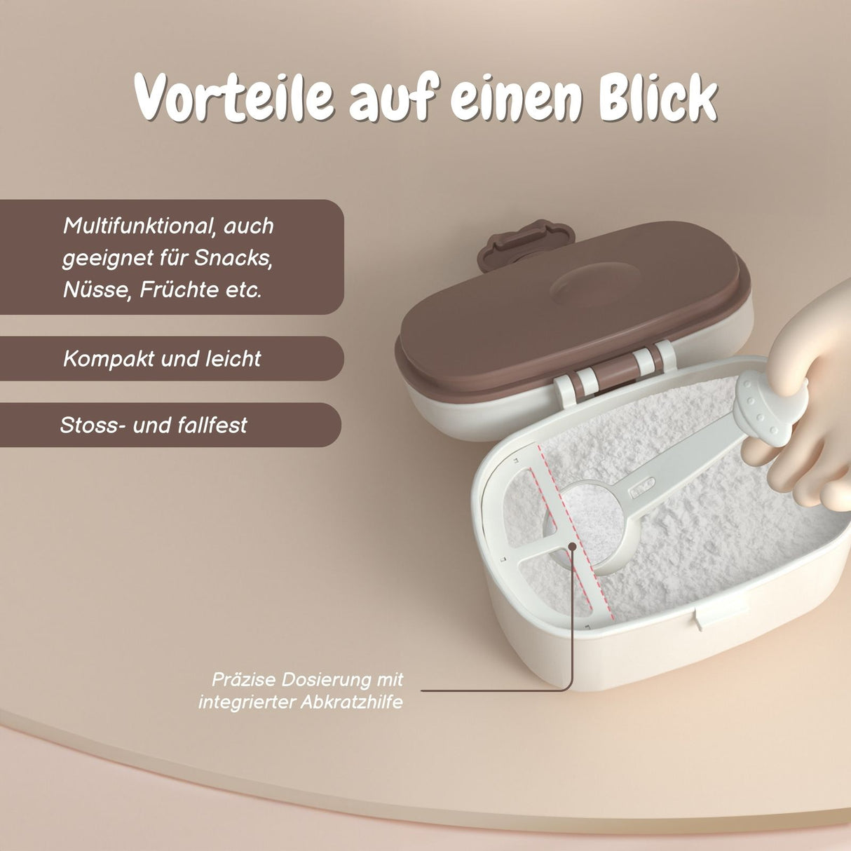Baby-Milchpulverbox Milchpulverspender Aufbewahrungsbox Behälter Lebensmittelbox