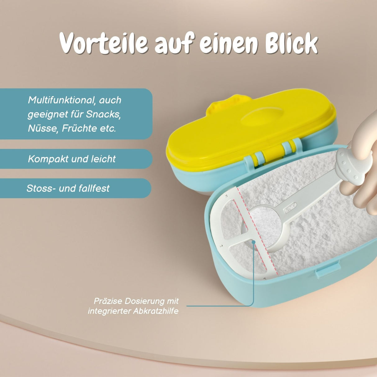 Baby-Milchpulverbox Behälter Milchpulverspender Aufbewahrungsbox Lebensmittelbox