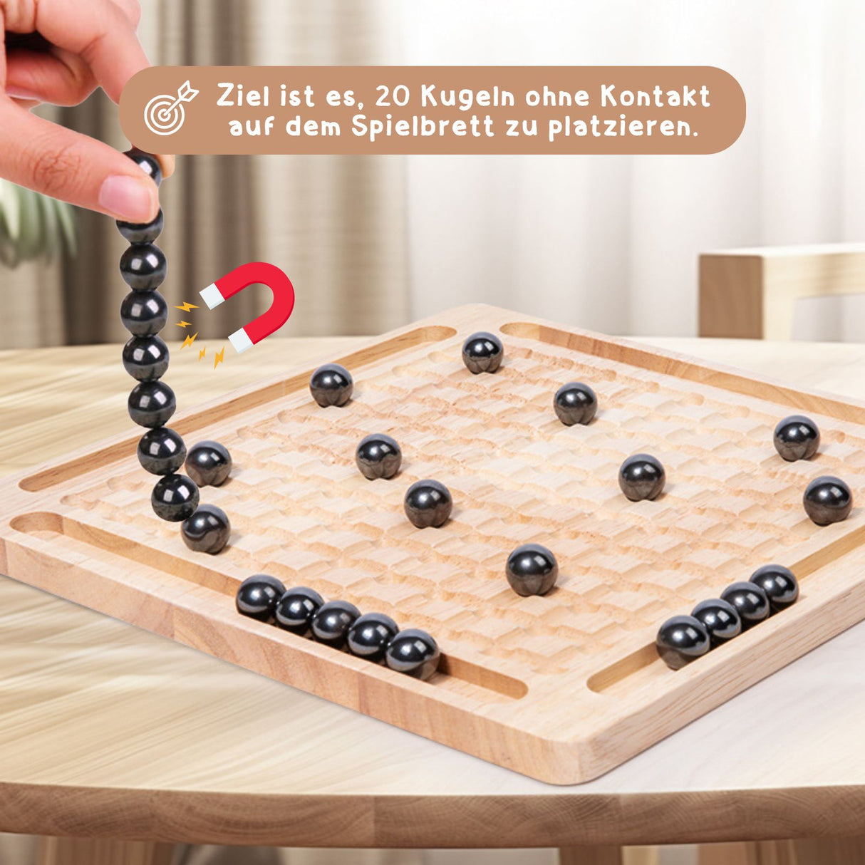 Magnetisches Schachspiel Magnetschach Schachbrett mit Magnetsteinen Magnetic Chess