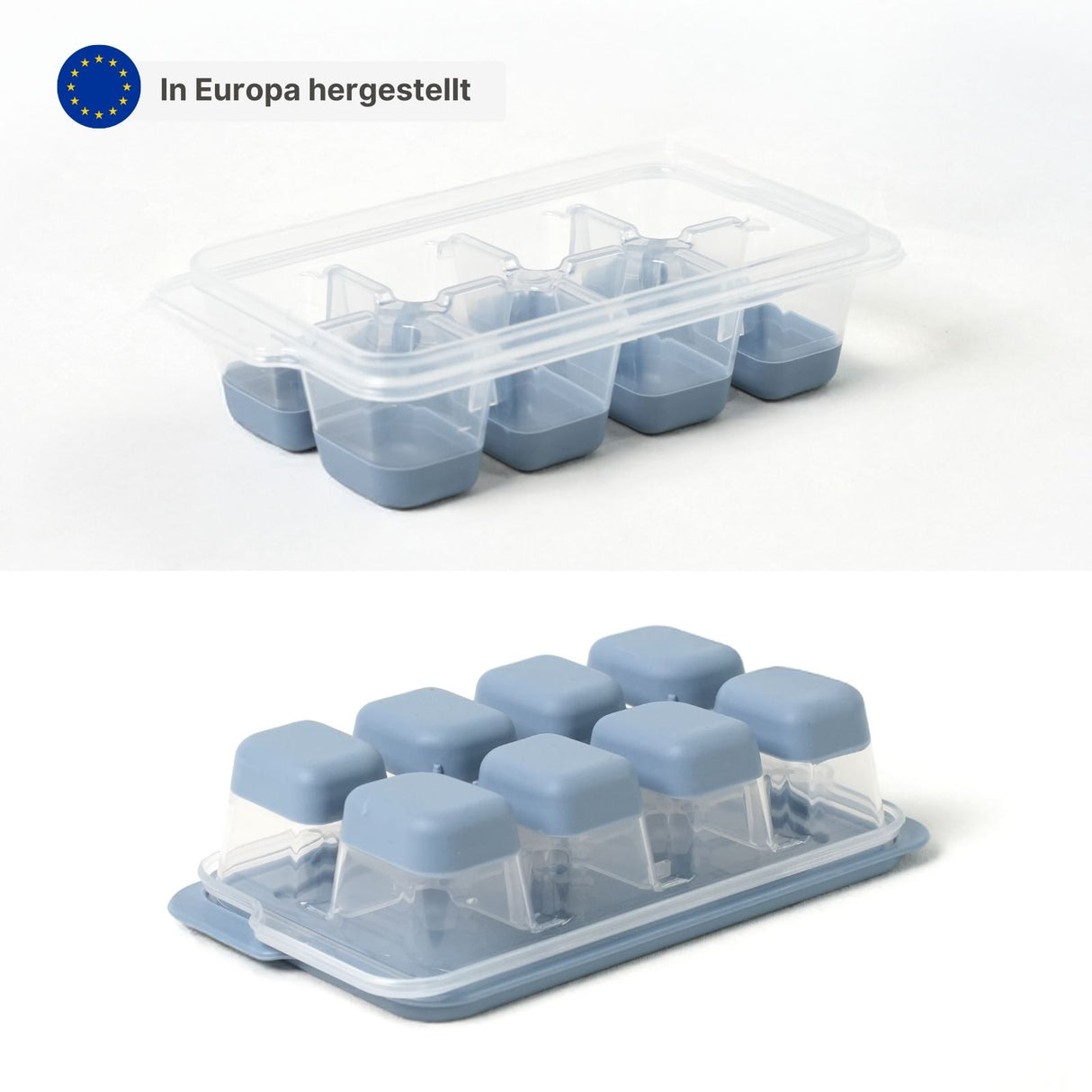 Eiswürfelbehälter mit Deckel Eiswürfelschale Eiswürfelform