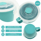 Mikrowellen-Tasse mit Henkel Suppen-Mug Lunchbecher Mikrowellen-Becher