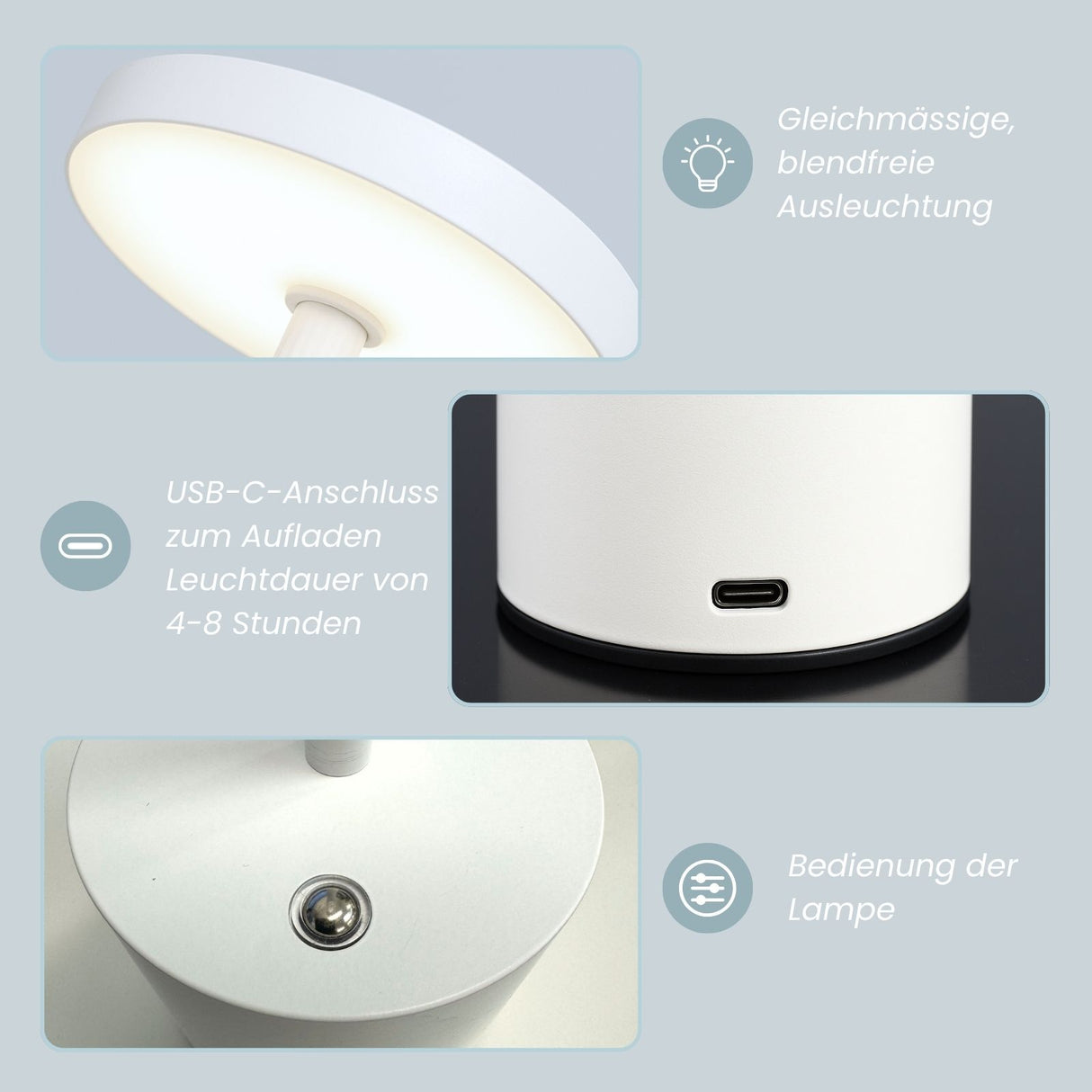 LED-Tischlampe Leuchte Schreibtischlampe Lampe Nachttischlampe