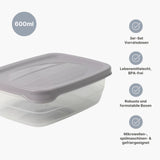 3er-Set Aufbewahrungsdosen Frischhaltedosen Boxen Meal-Prep-Dosen