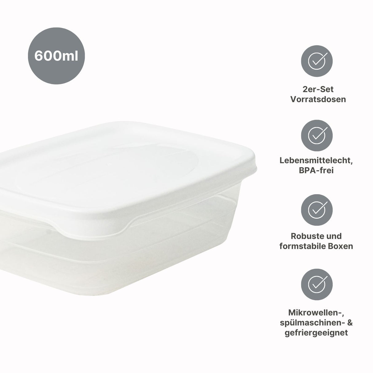 3er-Set Aufbewahrungsdosen Meal-Prep-Dosen Boxen Frischhaltedosen
