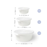 4er-Set Vorratsdose Mikrowellendose Gefrierdose mit Mikrowellenhaube