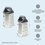 2er-Set Edelstahl-Küchenreiben L Gemüsereiben Handreiben