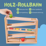 Holz-Rollbahn Kinderspielzeug Holzspielzeug Kugelbahn Murmelbahn
