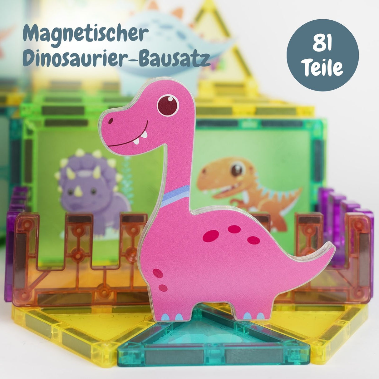 Magnetische Bausteine Dinosaurier Magnet-Baukasten Magnetspielzeug