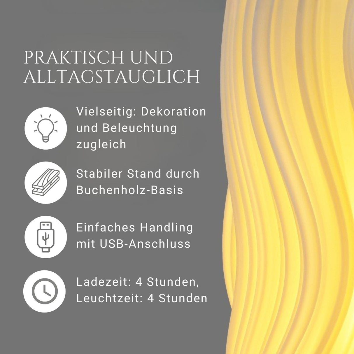 LED-Dekoleuchte Tischlampe Tischleuchte Blumenvase 3D-Vase Deko-Vase