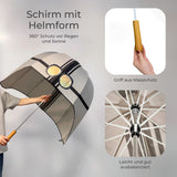 Helm-Regenschirm Stockschirm Regenschirm mit UV-Schutz Sonnenschirm