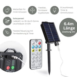 LED Solar-Lichterkette 6.4m Cluster-Lichterkette Büschellichterkette