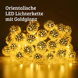 Marokkanische LED Lichterkette 3m Beleuchtung Orientalische Deko