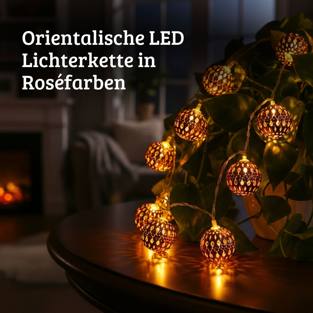 Marokkanische LED Kugelleuchte 3m Orientalische Deko Lichterkette