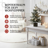 Weihnachtsbaum 60cm mit Schnee und LED Kunsttanne Tisch-Christbaum