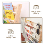 Holzregal mit Baumwolltuch Kinderregal Bücherregal Kinderbuchregal