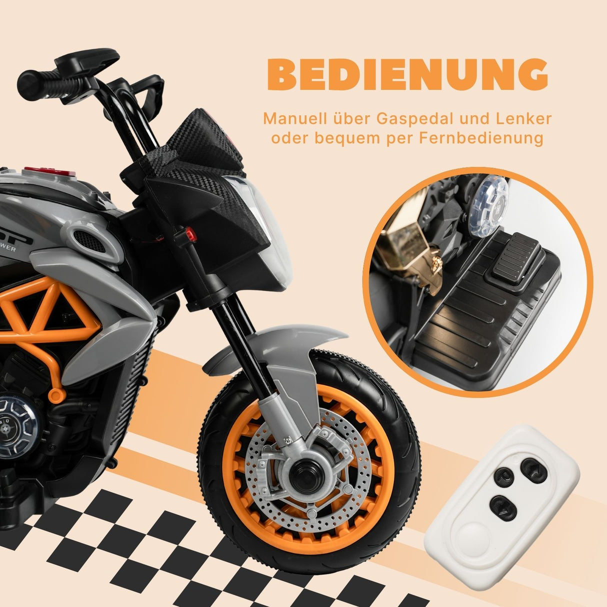 Elektro-Motorrad für Kinder Kinderfahrezug Elektro-Dreirad Spielzeug