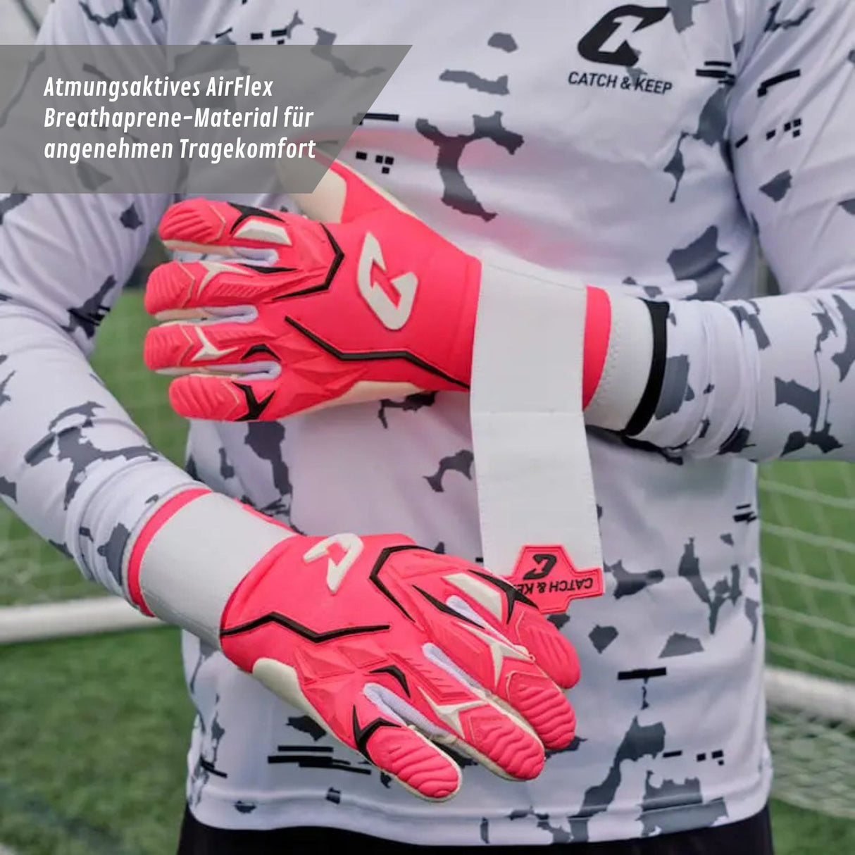 Fussballhandschuhe ViVor Crazy Orange Gr. 8 Torwart Goalie Handschuhe