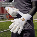 Fussballhandschuhe Invictus White Gold Gr. 9.5 Torwart Goalie Handschuhe