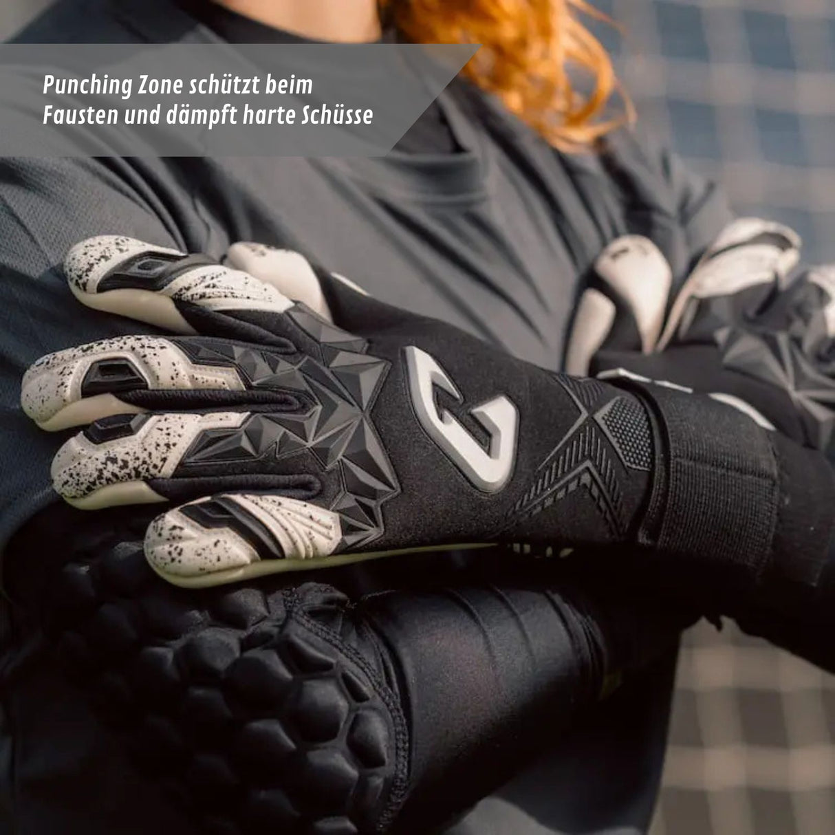 Fussballhandschuhe Pulse X Black Gr. 11 Torwart Goalie Handschuhe