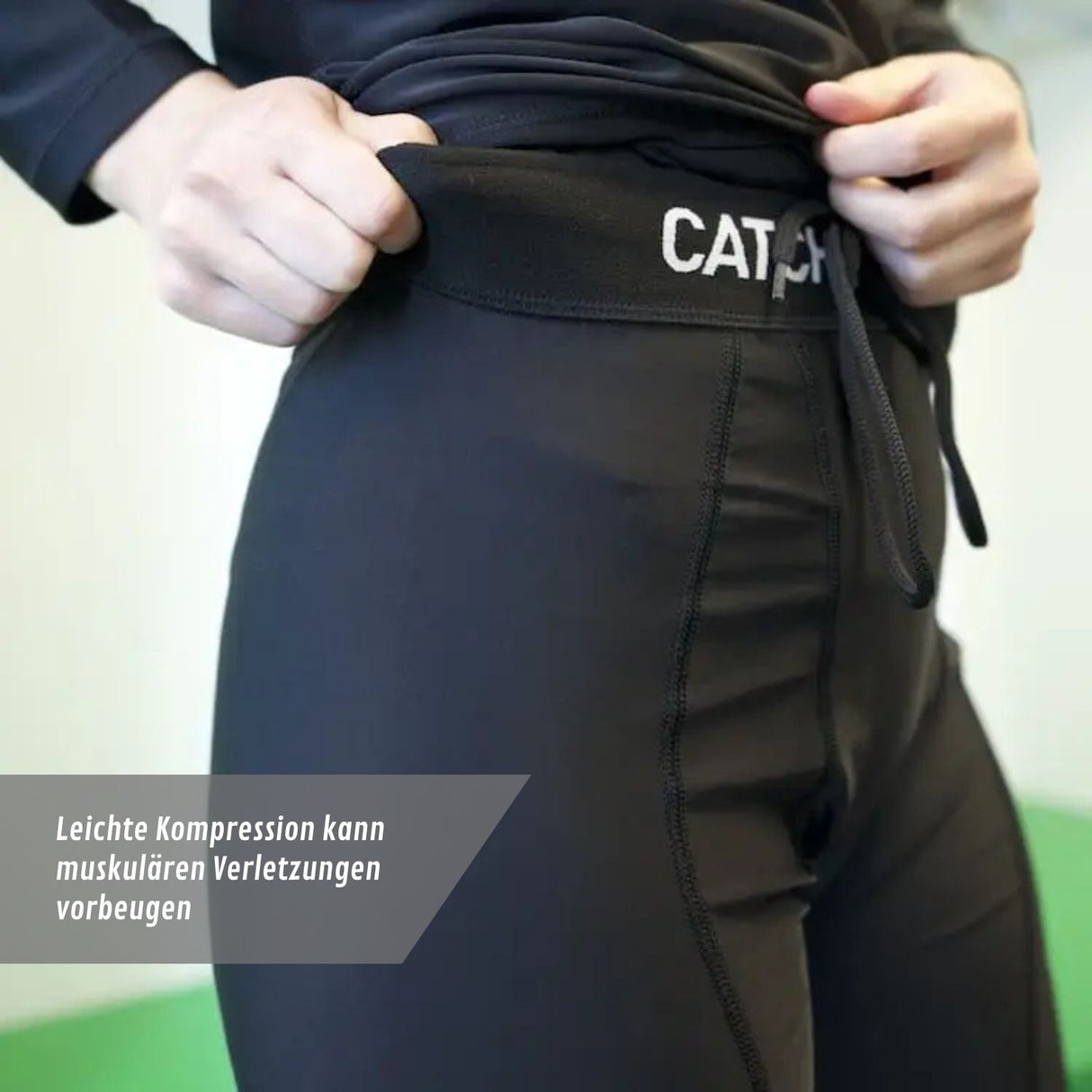 Atmungsaktive Sport-Leggings 3/4-lang Gr. M Funktionshose Unterziehhose
