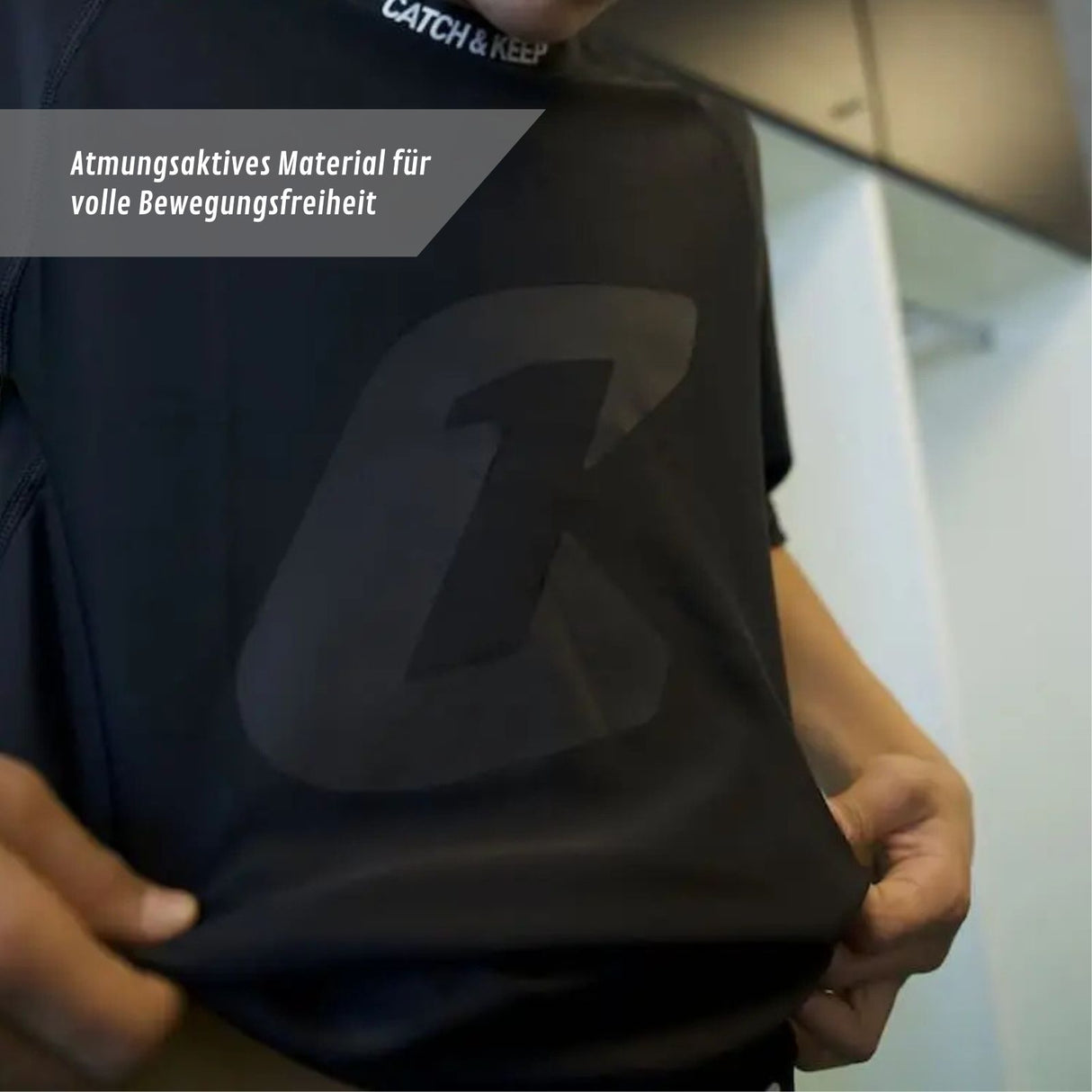Atmungsaktives Sport Kompressions T-Shirt Gr. XL Funktionsshirt Unterziehshirt