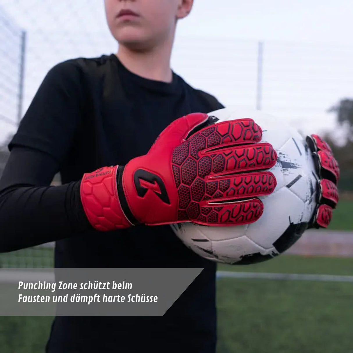 Fussballhandschuhe Fly Kids Red Soul Gr. 5 Torwart Goalie Handschuhe