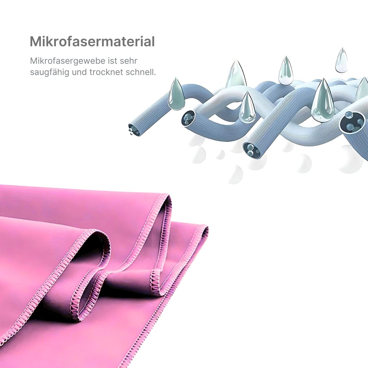 Fitnesshandtuch Strandtuch Badetuch Mikrofaser-Sporthandtuch
