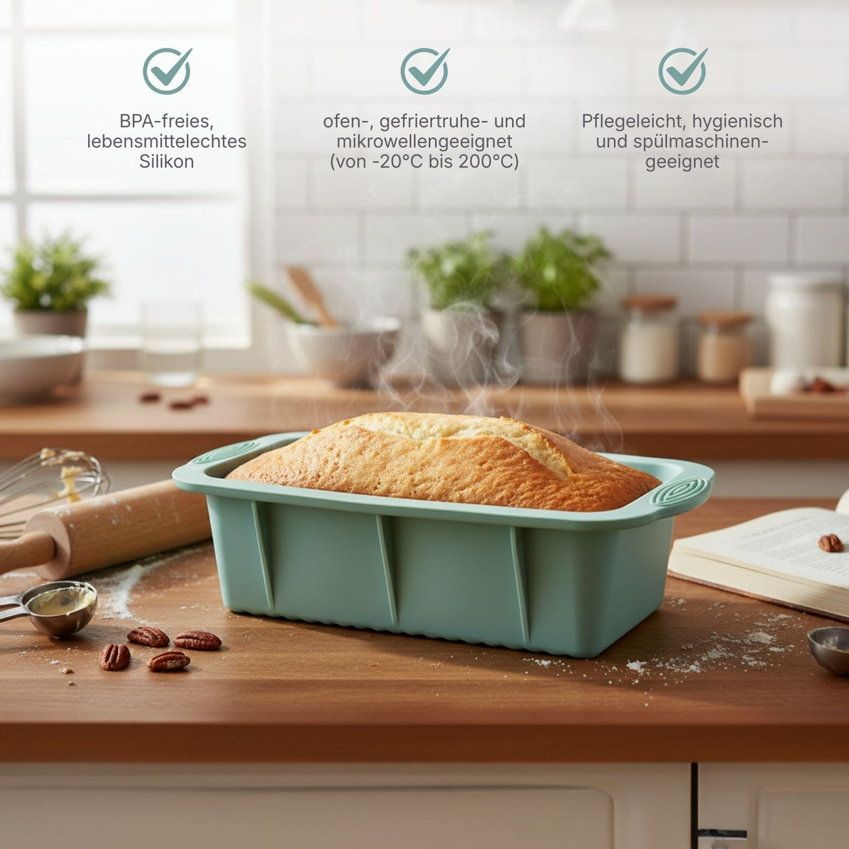 30-tlg. Silikon-Backformen-Set Kuchenform Kastenform Gugelhupfform