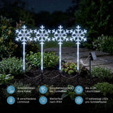 4er-Set LED-Dekoleuchte Gartenbeleuchtung Schneeflocke Solarleuchte
