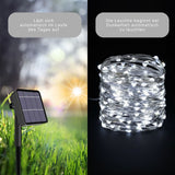 LED-Solar-Leuchtgirlande 22m Outdoor-Dekoleuchte Gartenbeleuchtung