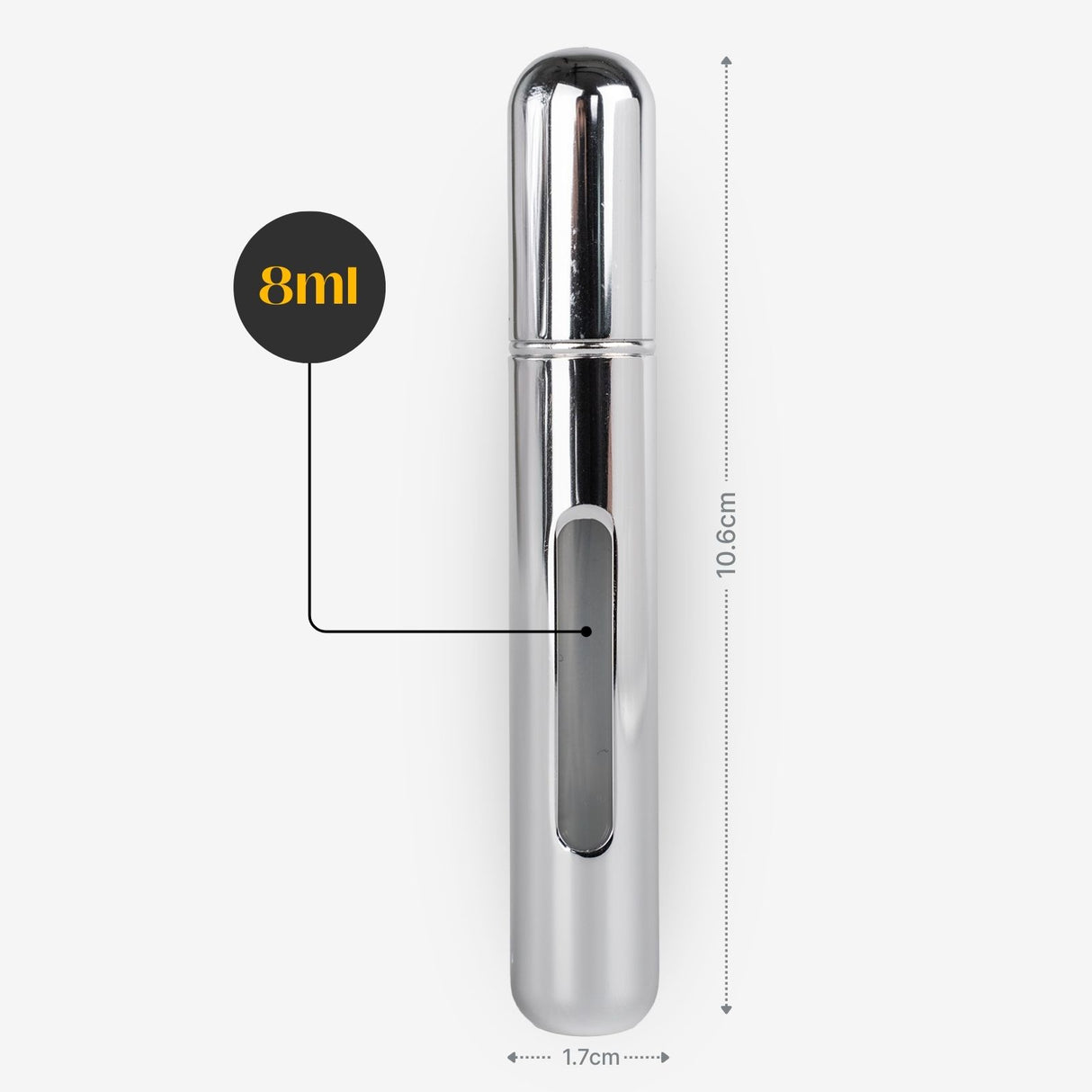 2er-Set Mini-Parfümzerstäuber 8ml Parfum Vaporisateur Silbrig