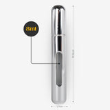 2er-Set Mini-Parfümzerstäuber 8ml Parfum Vaporisateur Silbrig