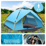 Quick-Up-Zelt für 3-4 Personen Campingzelt Automatikzelt Festivalzelt