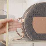 Handtaschen-Organizer zum Aufhängen Hängeaufbewahrung 3 Fächer Beige