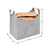 Kaminkorb Filzkorb Holzkorb Brennholz-Tasche Filz-Aufbewahrungskorb