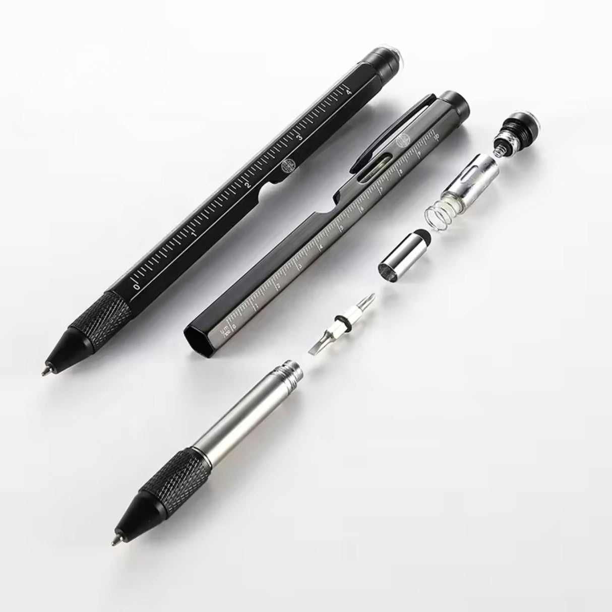 8in1 Multi-Kugelschreiber Multifunktionsstift Touchpen Wasserwaage Schraubendreher