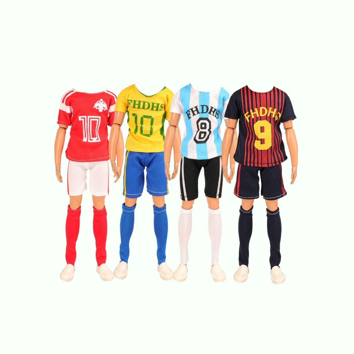 Ken Barbie 4er Set für Puppen Collection Motto Fussball