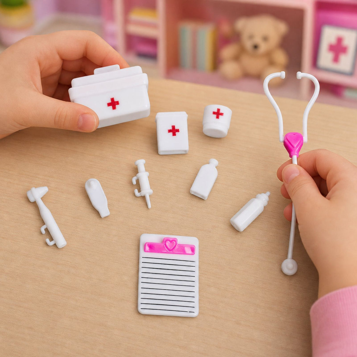 Doktor Arzt Medizin Puppen Zubehör Set Krankenschwester für Barbie