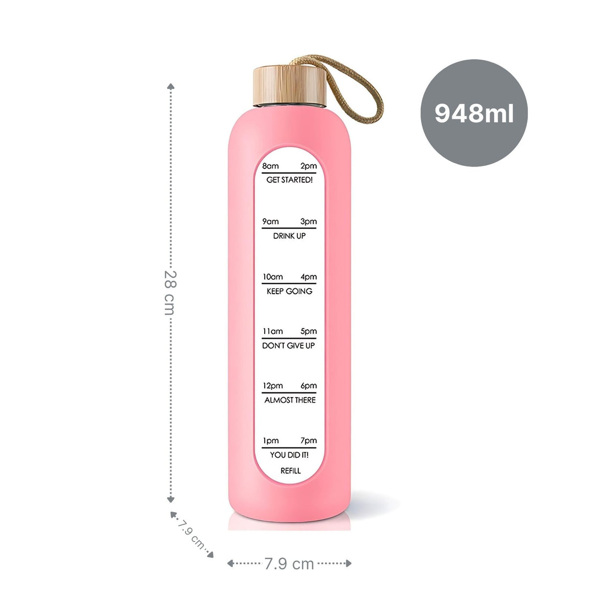 Glasflasche Sportflasche Trinkflasche Wasserflasche Getränkeflasche