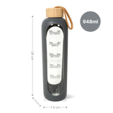 Glasflasche Wasserflasche Sportflasche Trinkflasche Getränkeflasche
