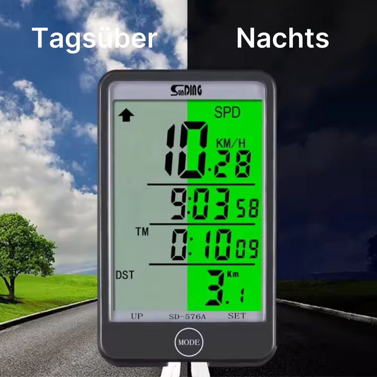Sunding Fahrradcomputer Velocomputer Bikecomputer Fahrradtacho
