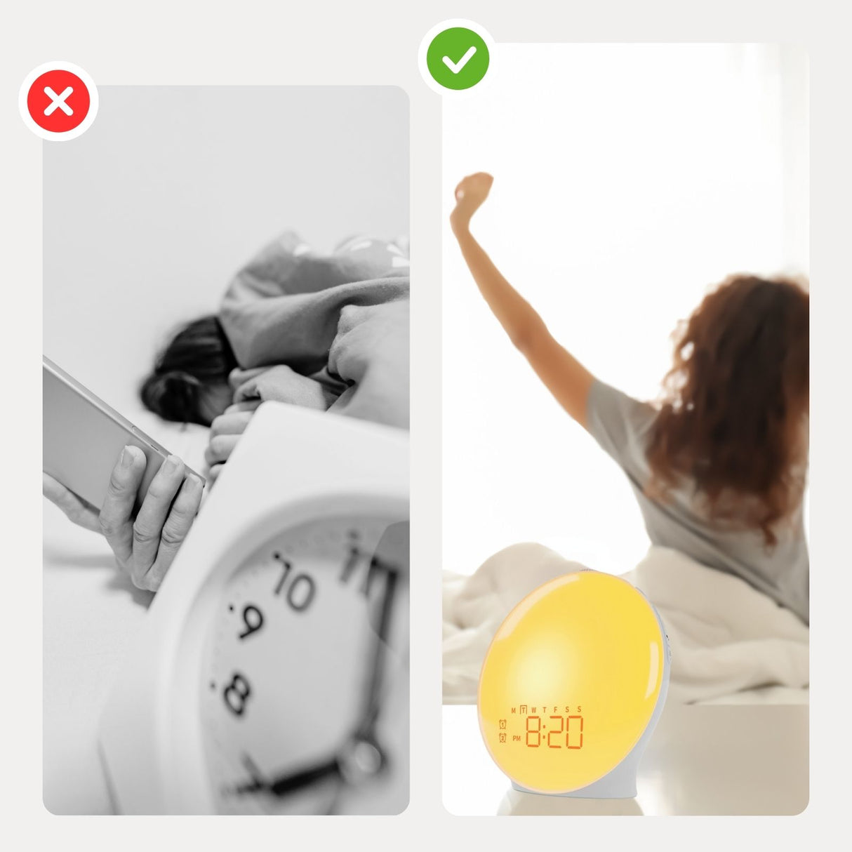 Wake-Up-Light Lichtwecker Sonnenaufgangswecker Aufwachlicht