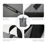 Laptop-Rucksack Roll-Top-Rucksack Roll-Top-Backpack Roll-Up-Rucksack
