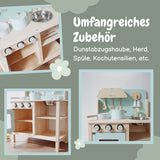 Kinderküche aus Holz mit Zubehör Spielzeugküche Holzspielküche Kinderspielzeug