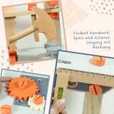 Werkbank-Set aus Holz für Kinder Spielzeugset Holzspielzeug Werkzeugset