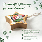 LED-Weihnachtsschmuck Holzdeko Weihnachtsdekoration Weihnachtsbaum-Anhänger