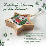 LED-Weihnachtsdekoration Weihnachtsbaum-Anhänger Weihnachtsschmuck Holzdeko