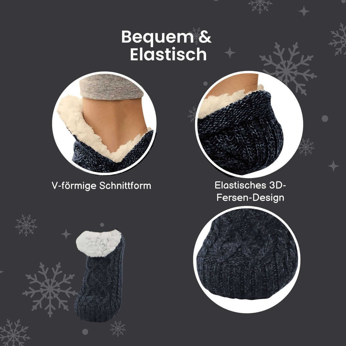 Hausschuhe Gr. 39-42 Kuschelsocken Wintersocken Fuzzy-Socken Pantoffeln